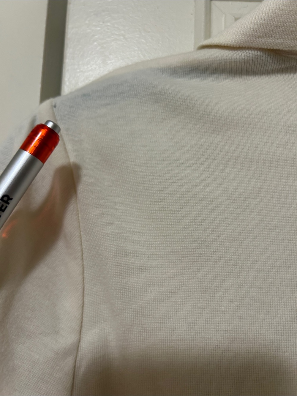 Lauren Ralph Lauren Cream 3/4 Sleeve Polo Gold Crest Buttons S/P NWT As is - Picture 6 of 10